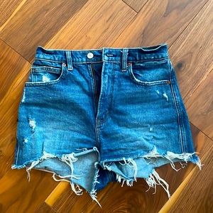 High rise jean shorts